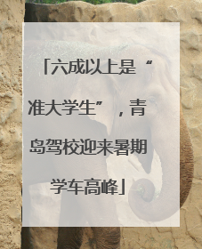 六成以上是“准大学生”，青岛驾校迎来暑期学车高峰
