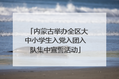 内蒙古举办全区大中小学生入党入团入队集中宣誓活动