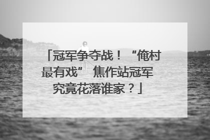 冠军争夺战！“俺村最有戏” 焦作站冠军究竟花落谁家？