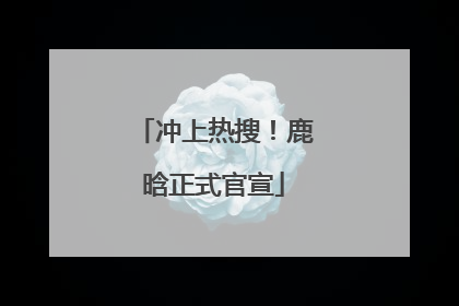 冲上热搜！鹿晗正式官宣