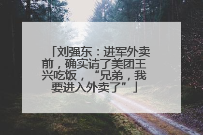 刘强东：进军外卖前，确实请了美团王兴吃饭，“兄弟，我要进入外卖了”