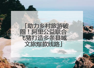 助力乡村旅游破圈！阿里公益联合飞猪打造多条县域文旅爆款线路