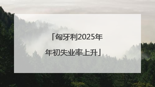 匈牙利2025年年初失业率上升