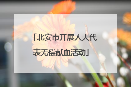 北安市开展人大代表无偿献血活动