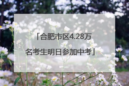 合肥市区4.28万名考生明日参加中考