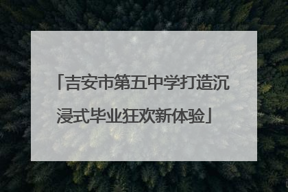 吉安市第五中学打造沉浸式毕业狂欢新体验