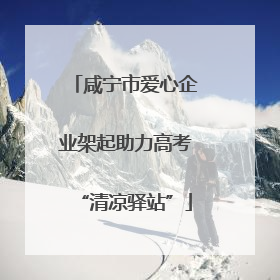 咸宁市爱心企业架起助力高考“清凉驿站”