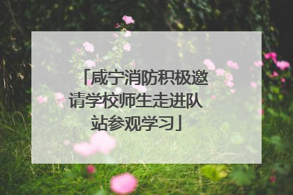 咸宁消防积极邀请学校师生走进队站参观学习
