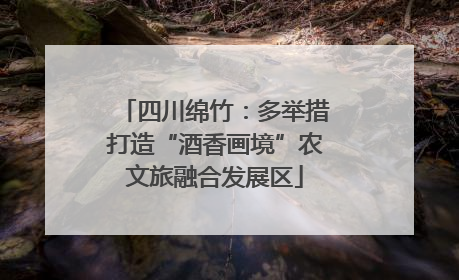 四川绵竹：多举措打造“酒香画境”农文旅融合发展区
