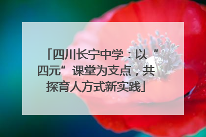 四川长宁中学：以“四元”课堂为支点，共探育人方式新实践