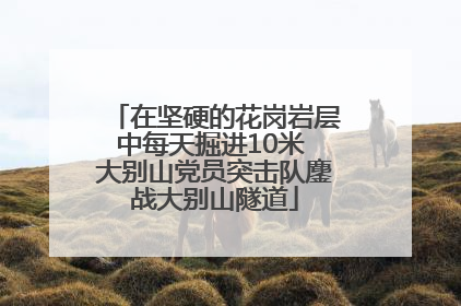 在坚硬的花岗岩层中每天掘进10米 大别山党员突击队鏖战大别山隧道