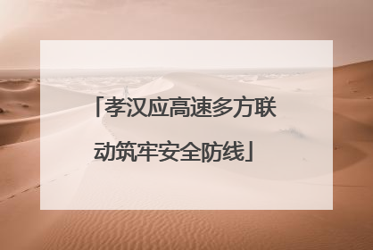 孝汉应高速多方联动筑牢安全防线