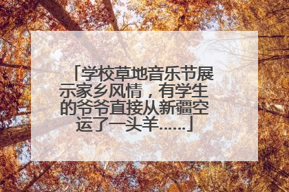 学校草地音乐节展示家乡风情，有学生的爷爷直接从新疆空运了一头羊……