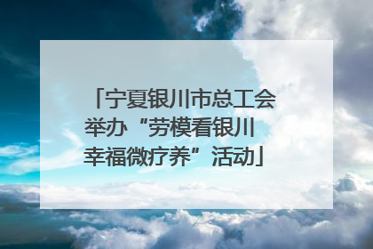 宁夏银川市总工会举办“劳模看银川 幸福微疗养”活动