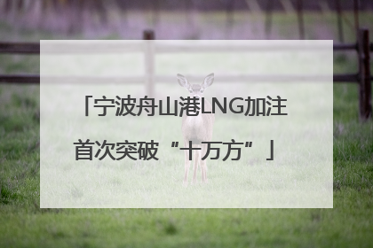 宁波舟山港LNG加注首次突破“十万方”