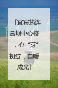 宜宾筠连蒿坝中心校：心“芽”初绽，自暖成光