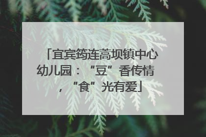 宜宾筠连蒿坝镇中心幼儿园：“豆”香传情，“食”光有爱
