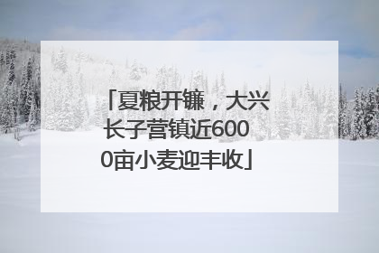 夏粮开镰，大兴长子营镇近6000亩小麦迎丰收