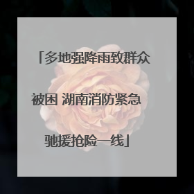 多地强降雨致群众被困 湖南消防紧急驰援抢险一线