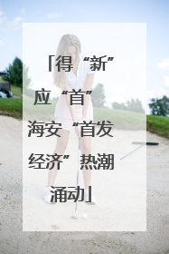 得“新”应“首” 海安“首发经济”热潮涌动