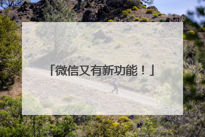 微信又有新功能！