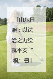山东日照：以法治之力绘就平安“枫”景