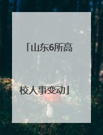山东6所高校人事变动