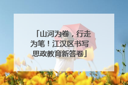 山河为卷，行走为笔！江汉区书写思政教育新答卷