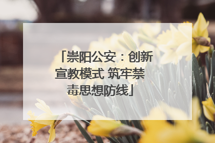 崇阳公安：创新宣教模式 筑牢禁毒思想防线