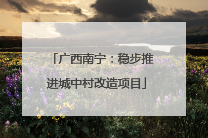 广西南宁：稳步推进城中村改造项目