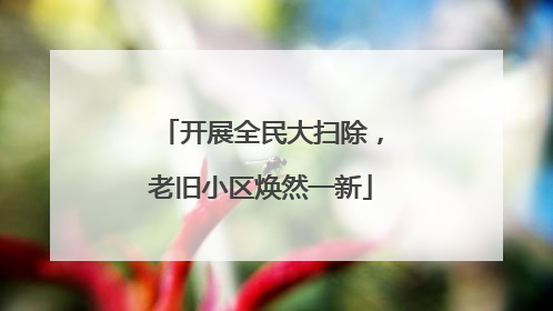 开展全民大扫除，老旧小区焕然一新