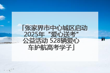 张家界市中心城区启动2025年“爱心送考”公益活动 528辆爱心车护航高考学子