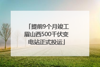 提前9个月竣工 眉山西500千伏变电站正式投运