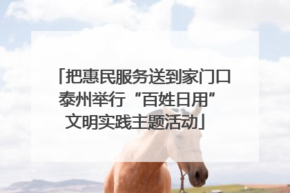 把惠民服务送到家门口 泰州举行“百姓日用”文明实践主题活动