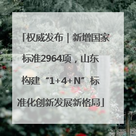 权威发布｜新增国家标准2964项，山东构建“1+4+N”标准化创新发展新格局