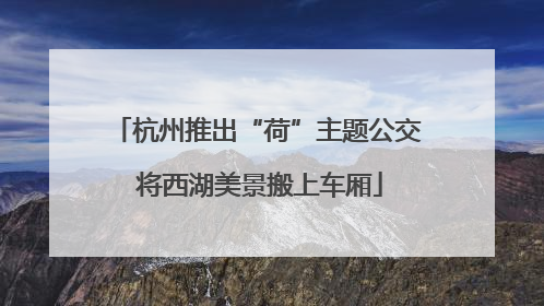 杭州推出“荷”主题公交 将西湖美景搬上车厢