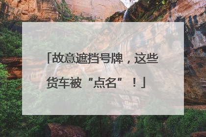 故意遮挡号牌，这些货车被“点名”！