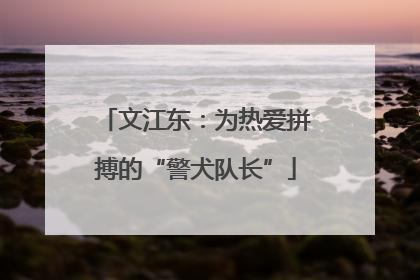 文江东：为热爱拼搏的“警犬队长”