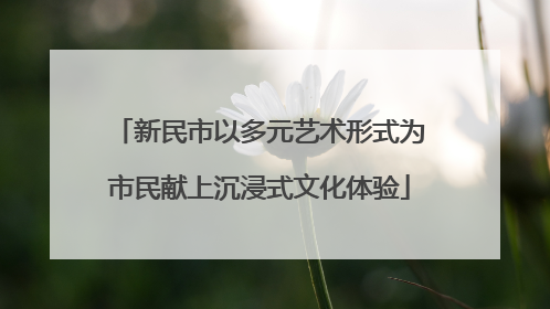 新民市以多元艺术形式为市民献上沉浸式文化体验