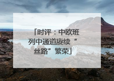 时评：中欧班列中通道赓续“丝路”繁荣