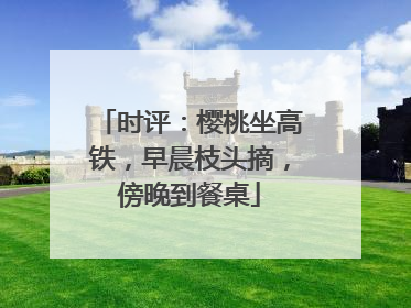 时评：樱桃坐高铁，早晨枝头摘，傍晚到餐桌