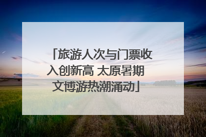 旅游人次与门票收入创新高 太原暑期文博游热潮涌动