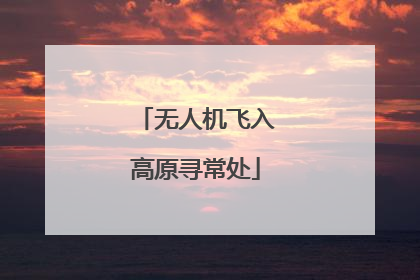 无人机飞入高原寻常处