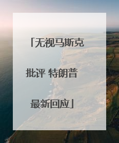 无视马斯克批评 特朗普最新回应