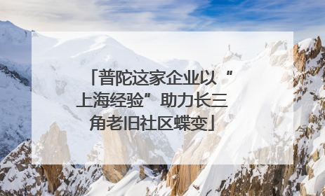 普陀这家企业以“上海经验”助力长三角老旧社区蝶变