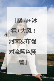 暴雨+冰雹+大风！河南发布强对流蓝色预警