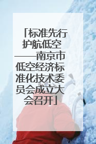 标准先行 护航低空——南京市低空经济标准化技术委员会成立大会召开