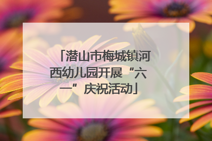 潜山市梅城镇河西幼儿园开展“六一”庆祝活动