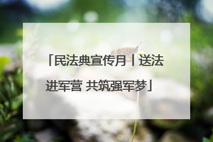 民法典宣传月丨送法进军营 共筑强军梦