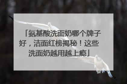 氨基酸洗面奶哪个牌子好，洁面红榜揭秘！这些洗面奶越用越上瘾